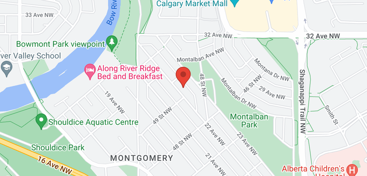 map of 5024 22 Avenue NW